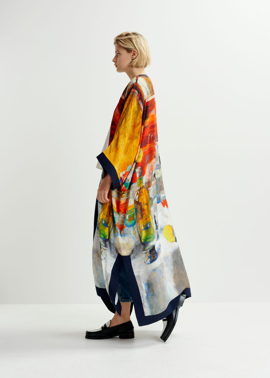 Multicolor 'The Oyster Eater' kimono - collaboration with KMSKA