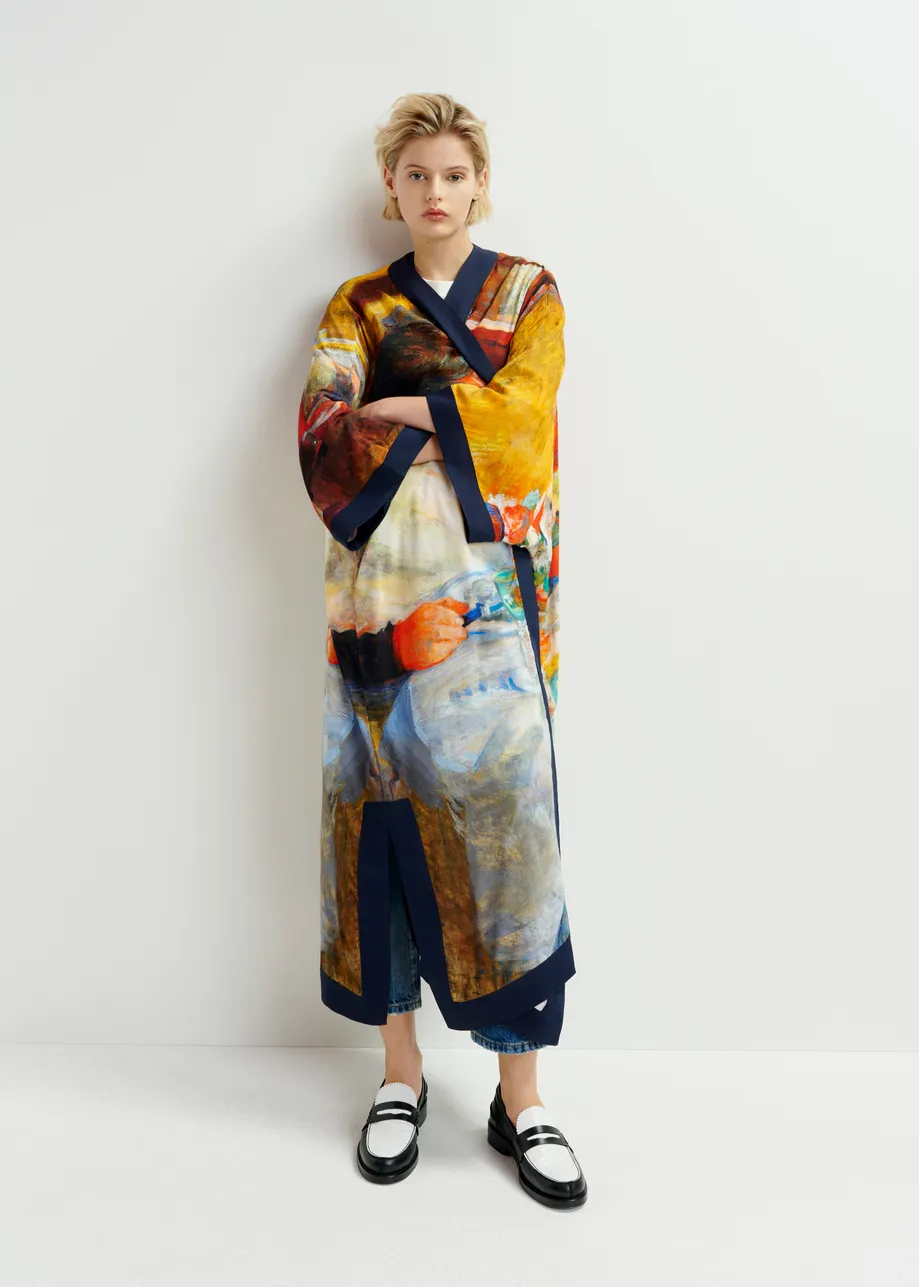 Multicolor 'The Oyster Eater' kimono - collaboration with KMSKA