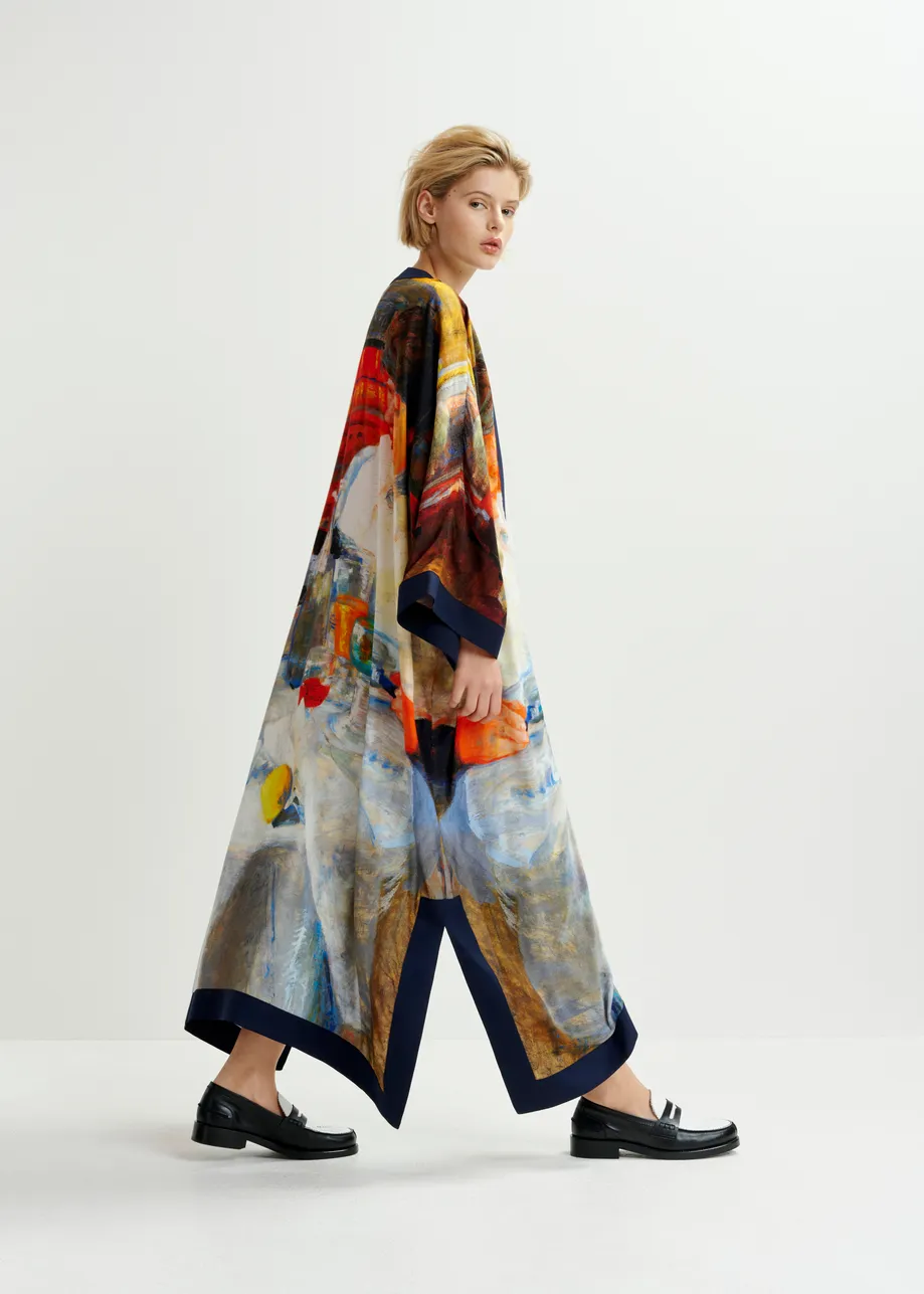 Multicolor 'The Oyster Eater' kimono - collaboration with KMSKA