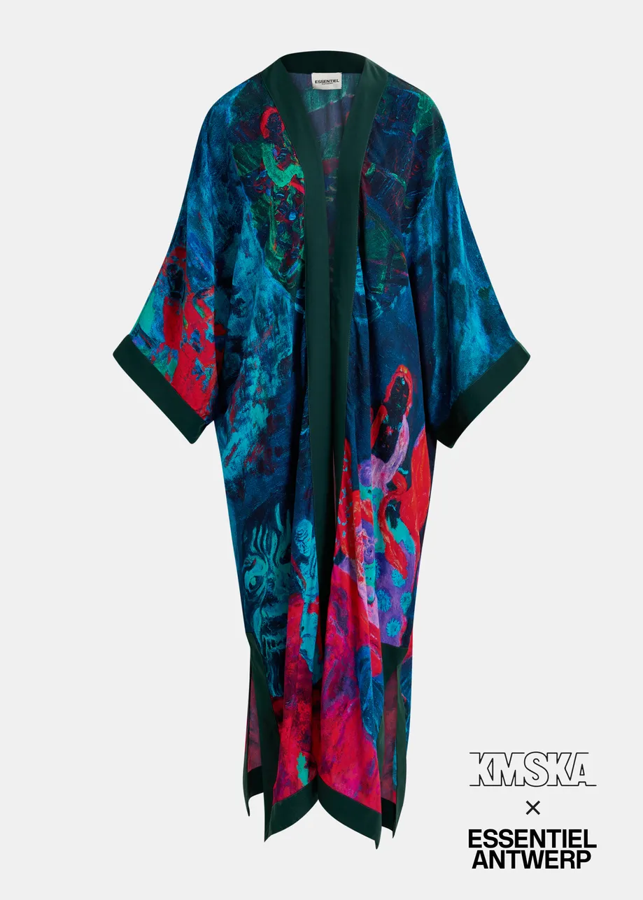 Multicolor kimono 'Still life with Chinoiseries' - collaboration with KMSKA