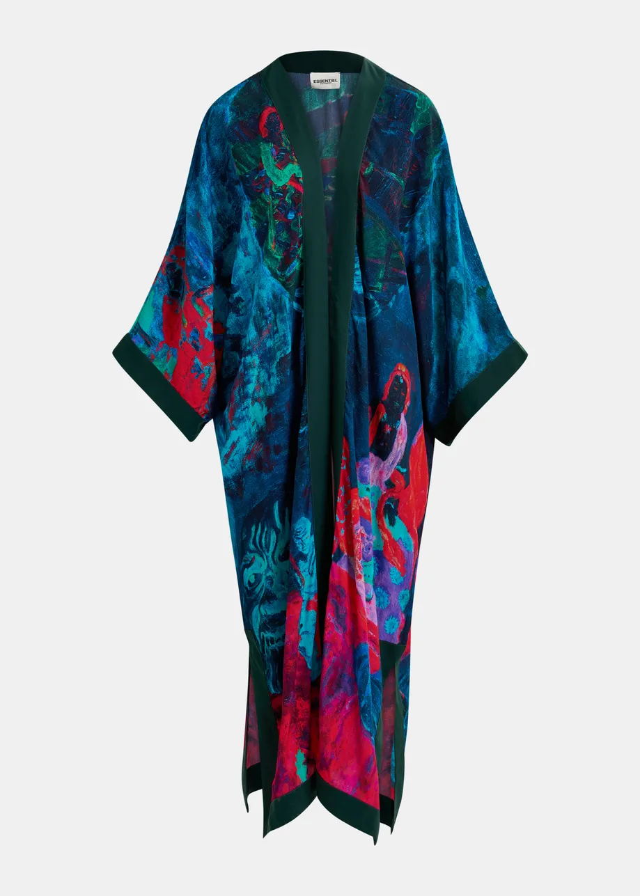 Multicolor kimono 'Still life with Chinoiseries' - collaboration with KMSKA