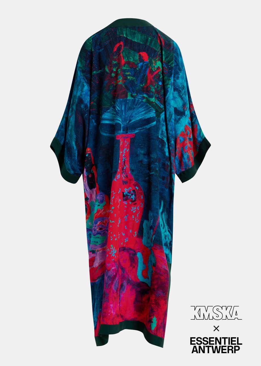 Multicolor kimono 'Still life with Chinoiseries' - collaboration with KMSKA