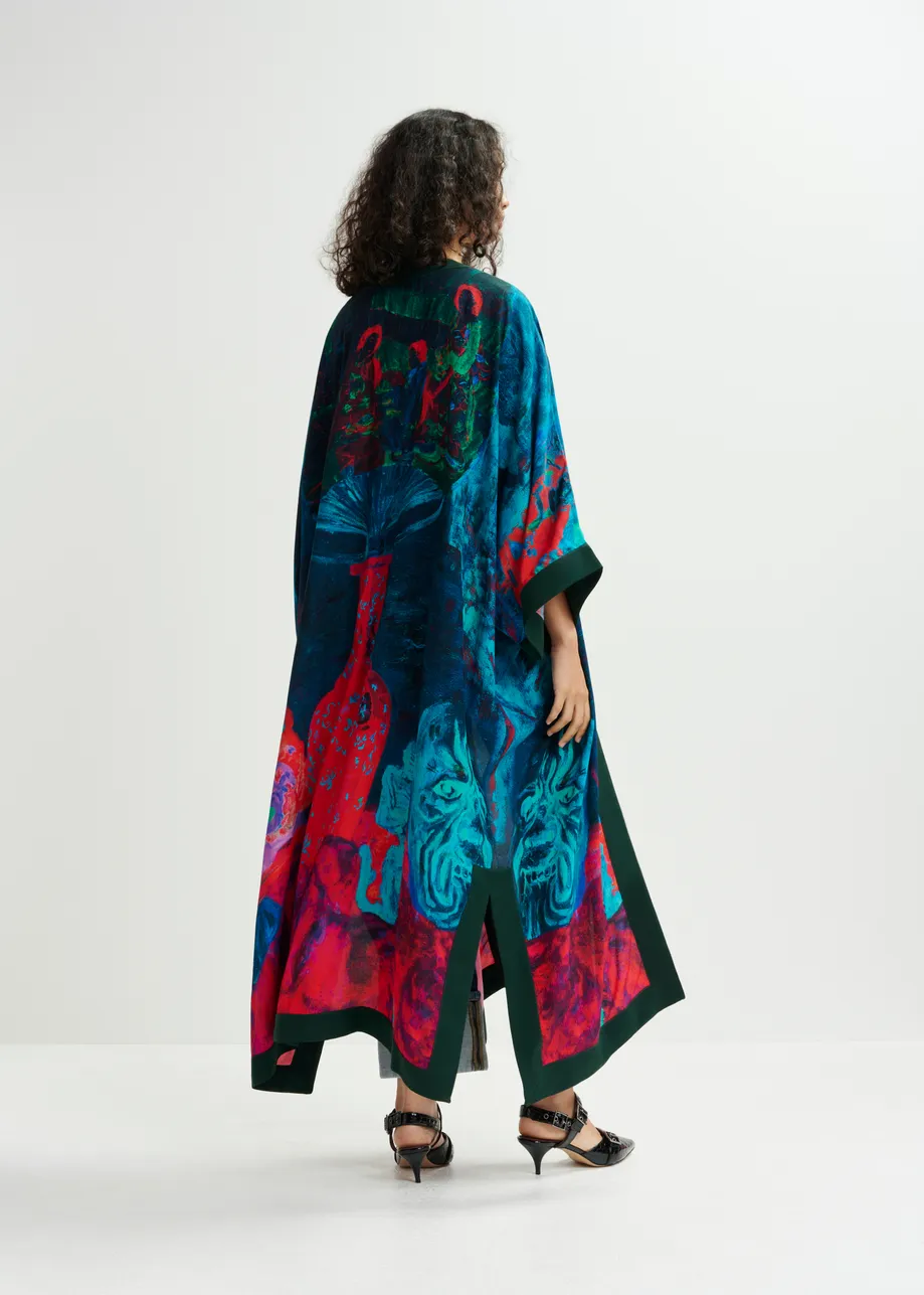 Multicolor kimono 'Still life with Chinoiseries' - collaboration with KMSKA