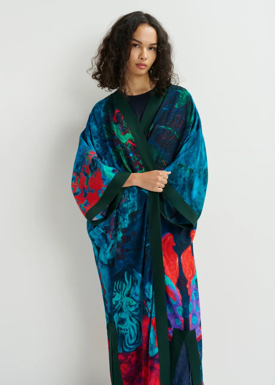 Multicolor kimono 'Still life with Chinoiseries' - collaboration with KMSKA