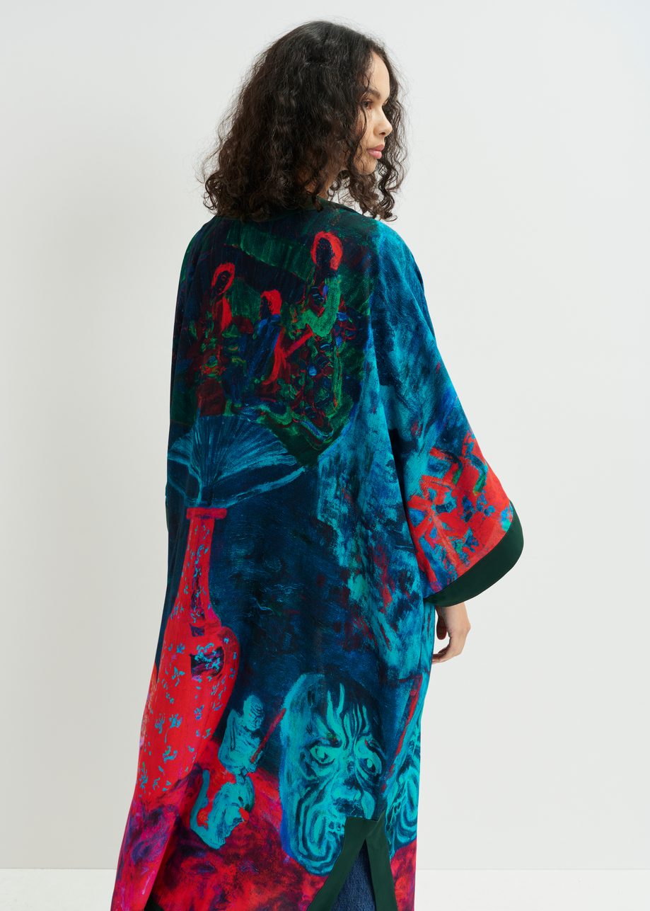 Multicolor kimono 'Still life with Chinoiseries' - collaboration with KMSKA