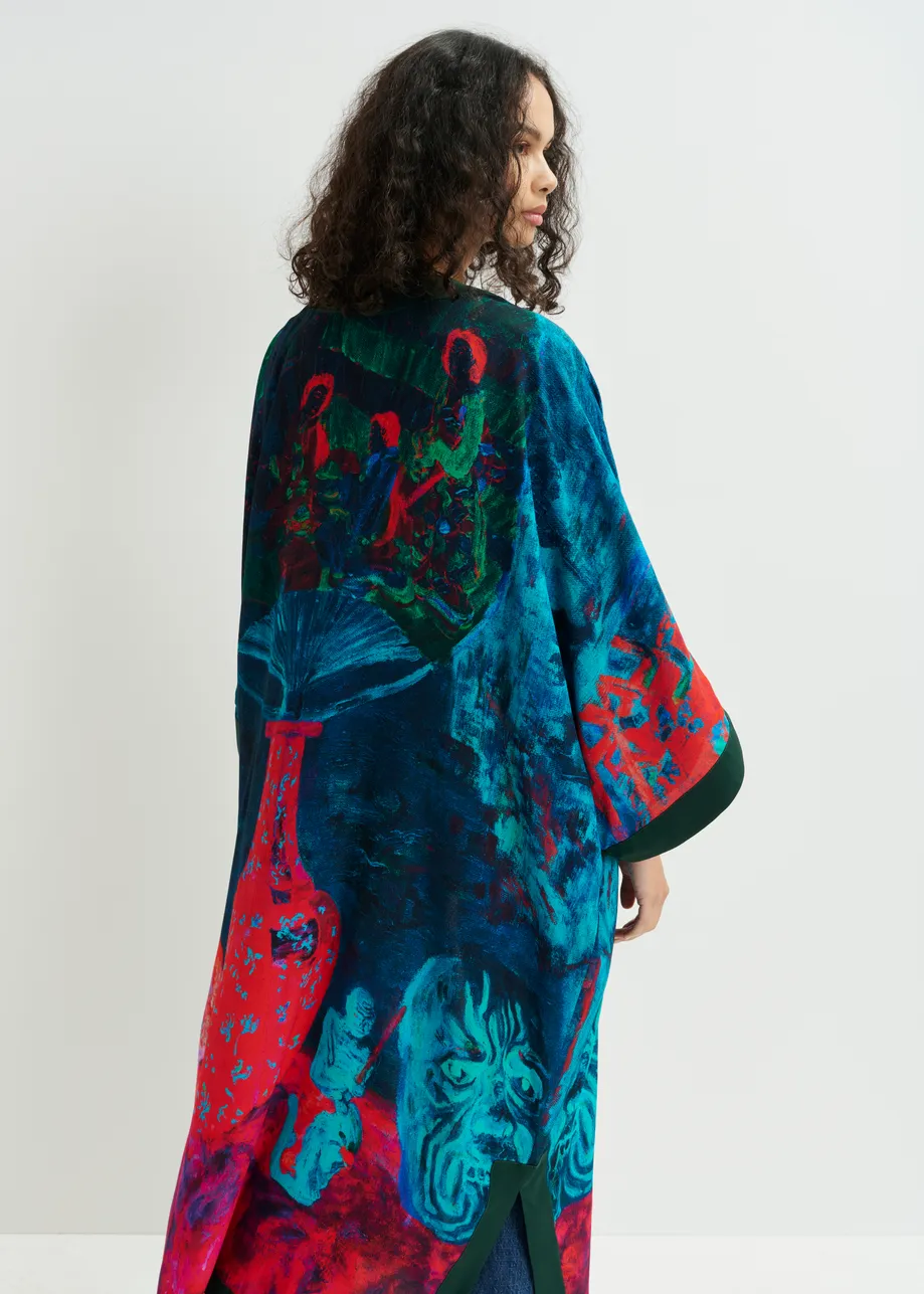 Multicolor kimono 'Still life with Chinoiseries' - collaboration with KMSKA