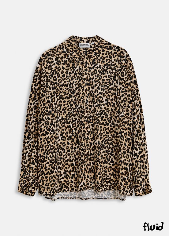 Brown leopard-print shirt