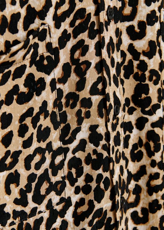 Brown leopard-print shirt