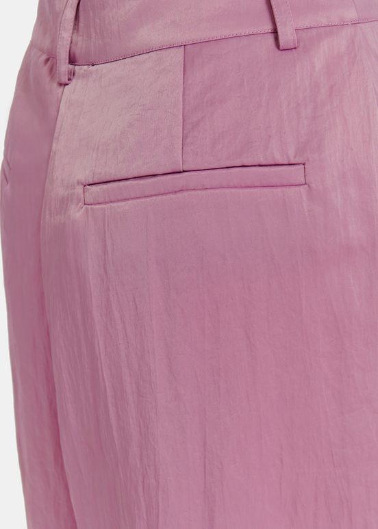 Mauve satin wide-leg pants