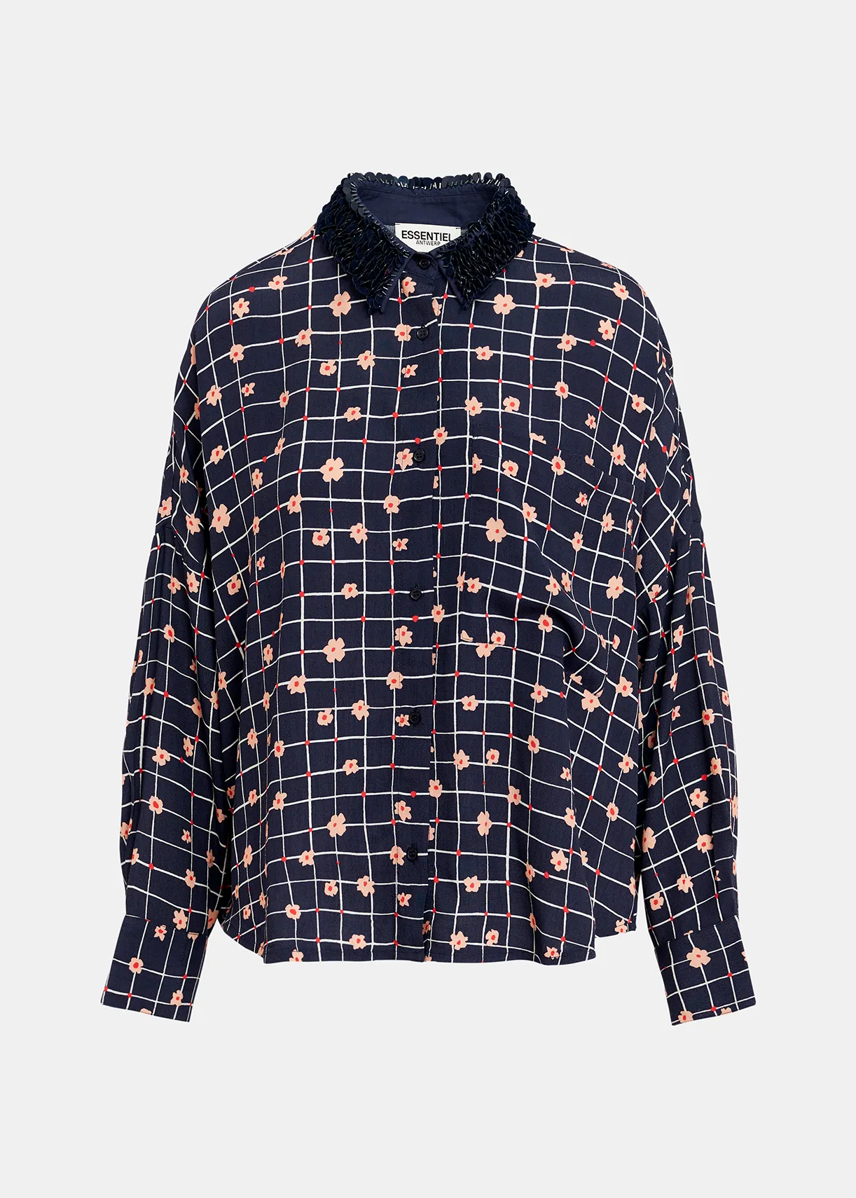 TIM SNAP FLORAL SHIRT - NAVY