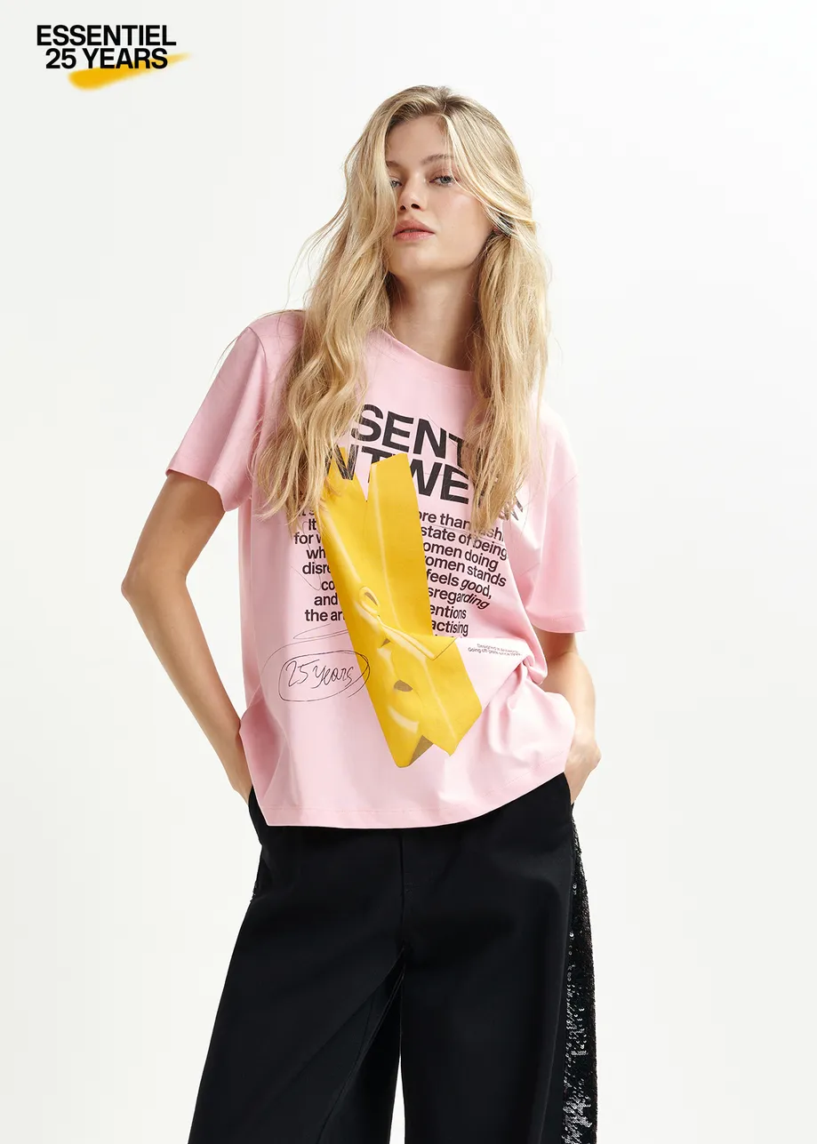 Pink, yellow and black 25 years t-shirt - Online exclusive