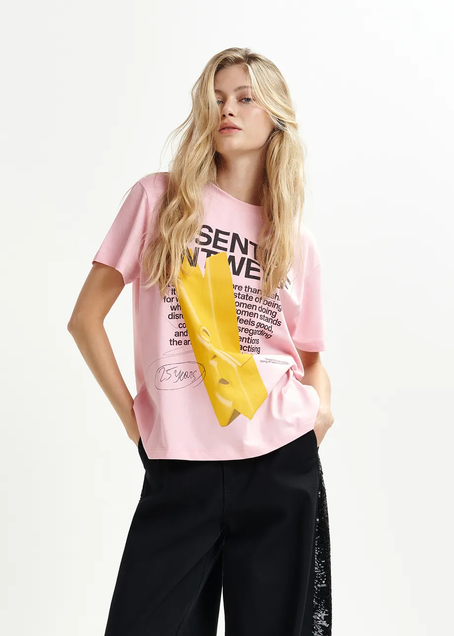 Pink, yellow and black 25 years t-shirt - Online exclusive