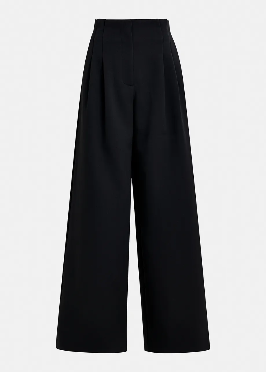 Pantalon noir à jambes larges