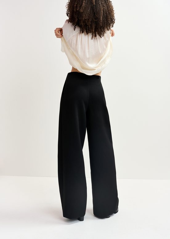 Black wide-leg pants