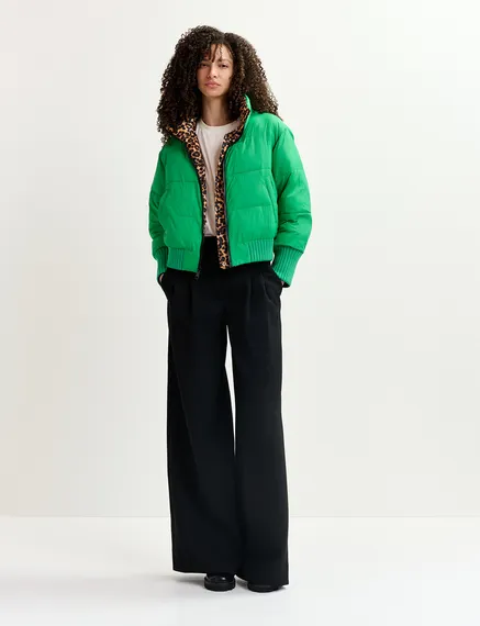 Black wide-leg pants