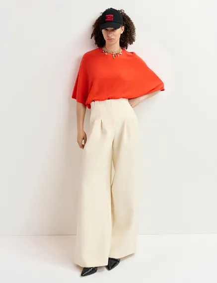 Off-white wide-leg pants