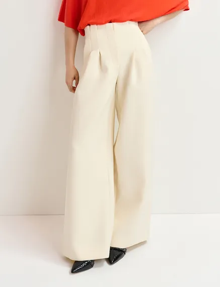 Off-white wide-leg pants