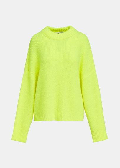 Neon yellow chunky knit sweater