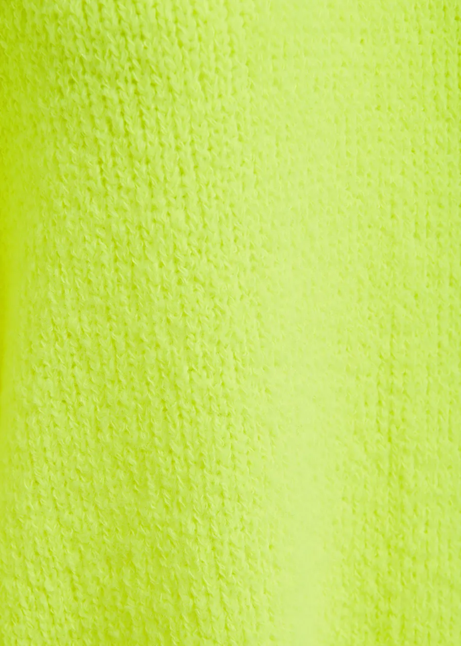 Neon yellow chunky knit sweater