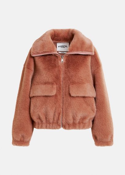 Bruin bomberjack in faux fur