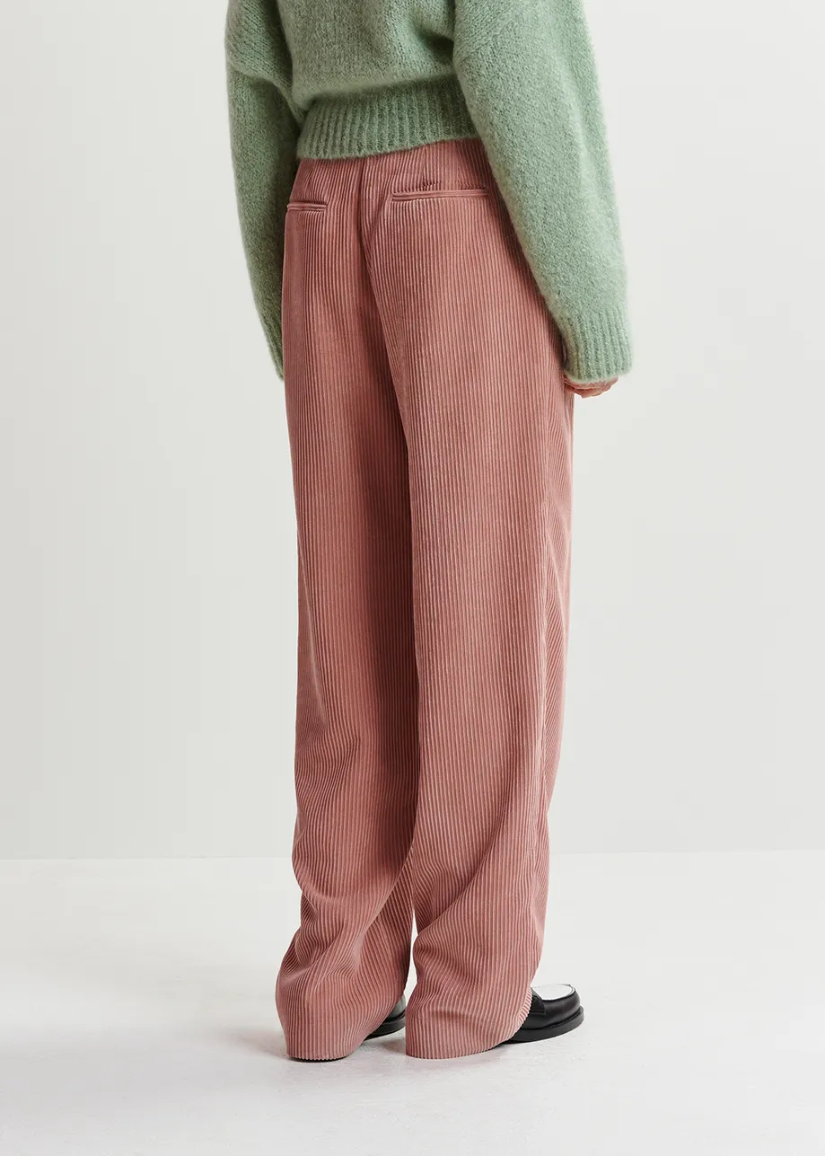 Vintage pink corduroy tapered-leg pants