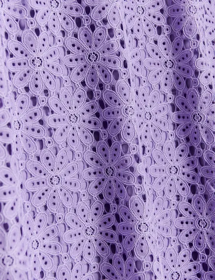 T-shirt lilas avec dos en dentelle