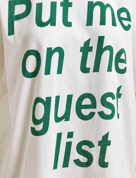 T-shirt blanc cassé avec texte