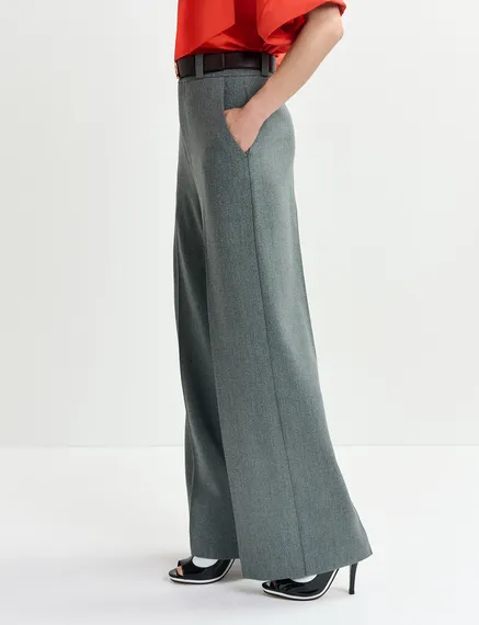 Pantalones estilo sastre, gris