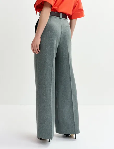 Pantalones estilo sastre, gris