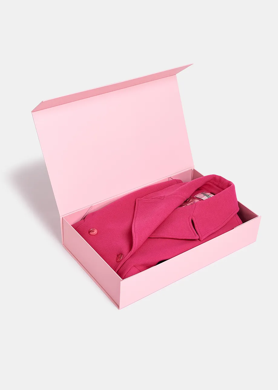 Pink luxurious and reusable FSC-certified gift box - Size L