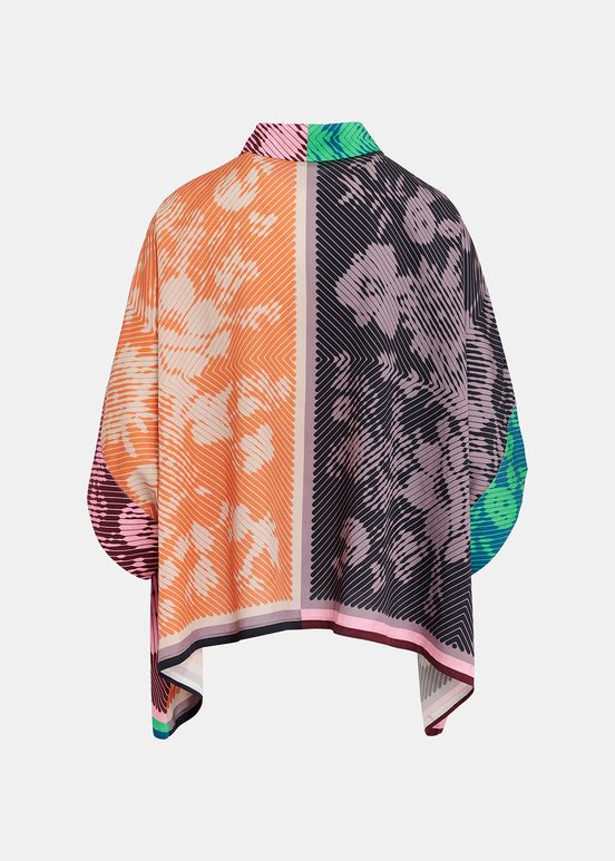 Multicolor printed oversized shirt