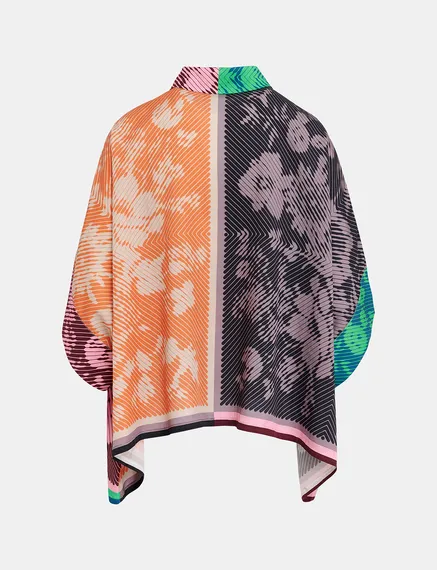 Multicolor printed oversized shirt