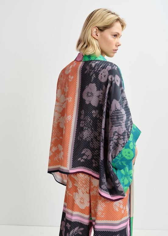 Kleurrijk oversized hemd met print