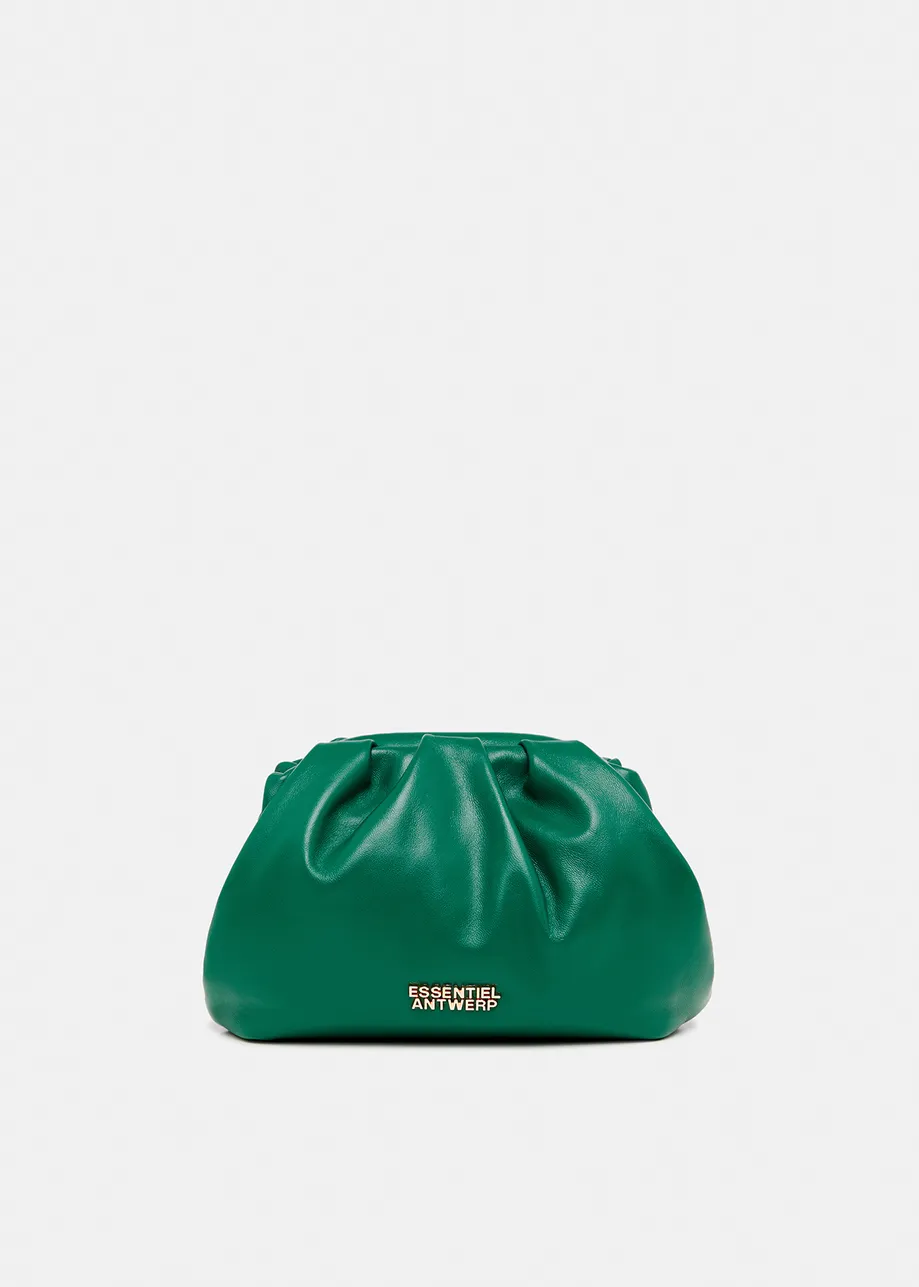 Cartera de piel, verde oscuro