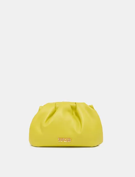 Yellow leather pouch