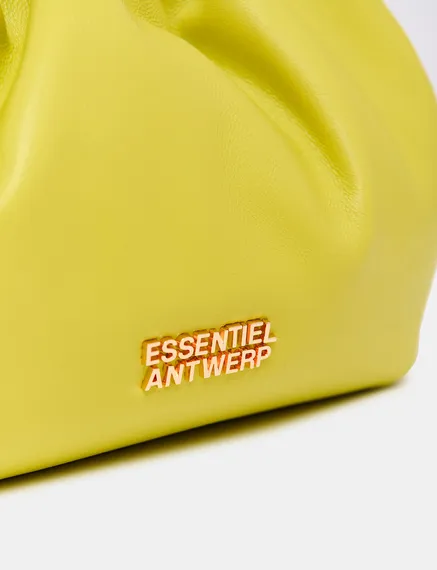 Yellow leather pouch