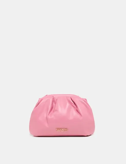 Pink leather pouch