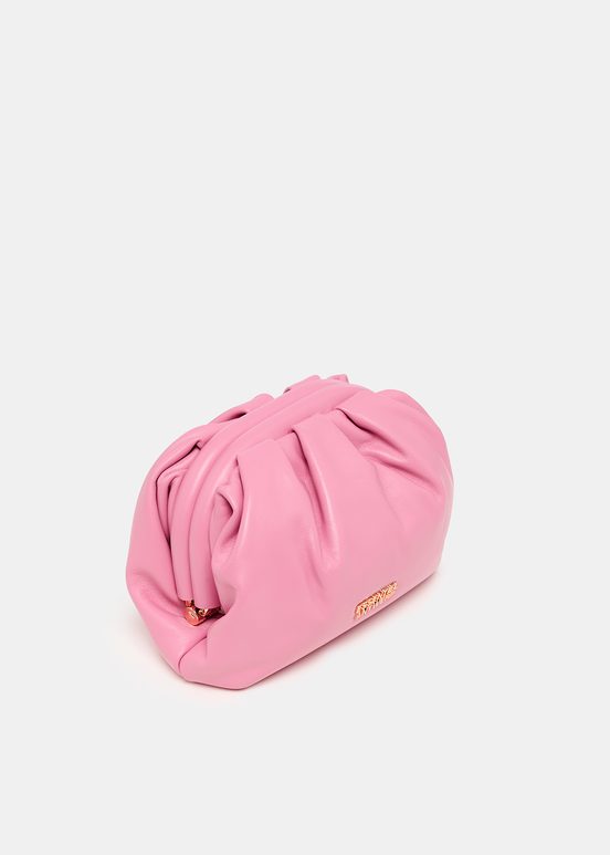 Pink leather pouch