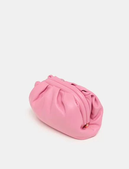 Pochette in pelle rosa