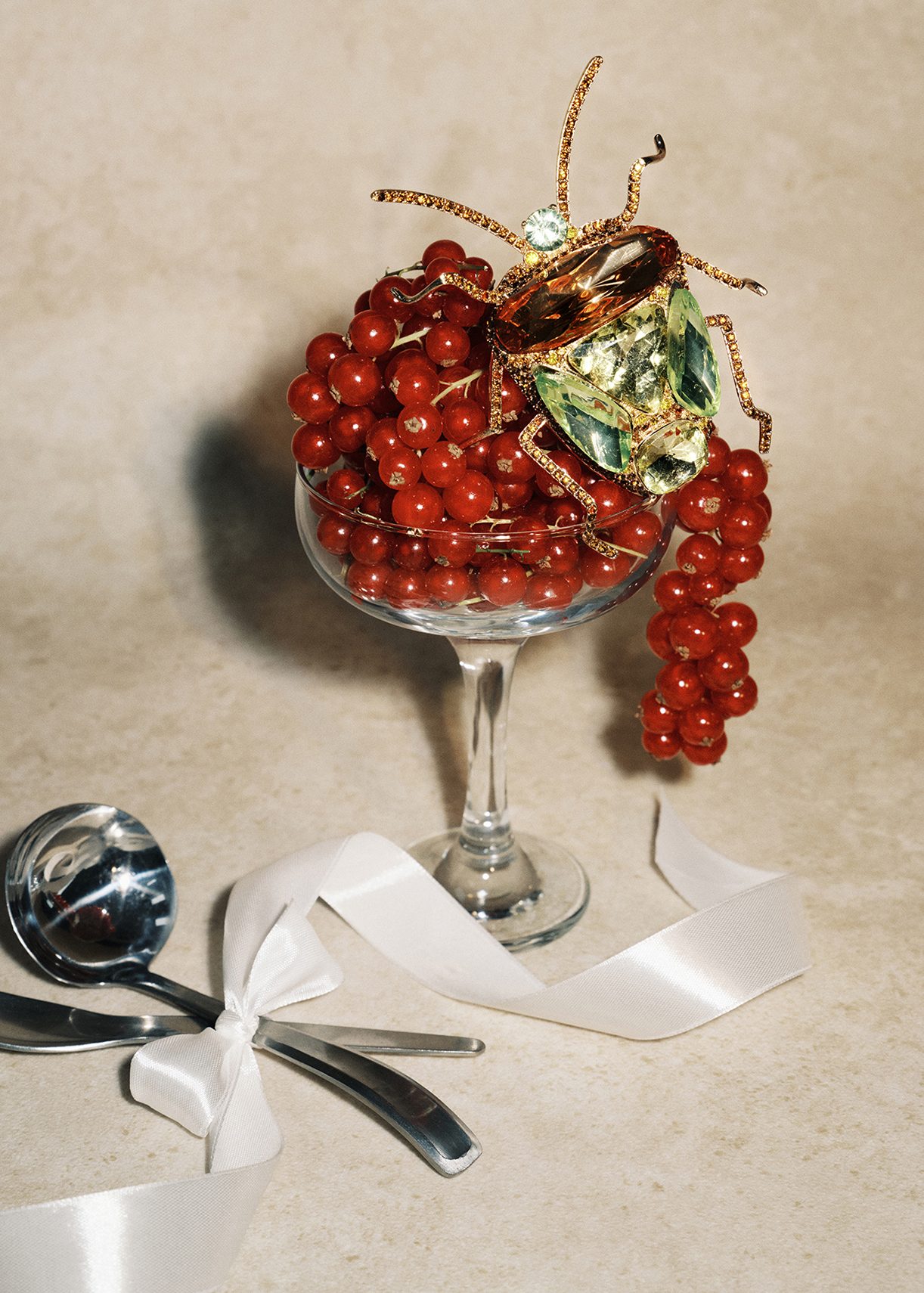 ブローチ・コサージュ [ESSENTIEL ANTWERPILLIGO] Bug Rhinestone Brooch Silver, pink and burgundy rhinestone bug brooch | Essentiel