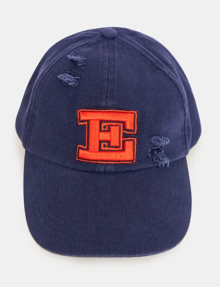 Dark blue embroidered baseball cap