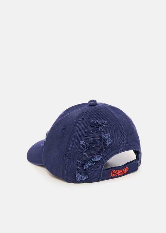 Dark blue embroidered baseball cap