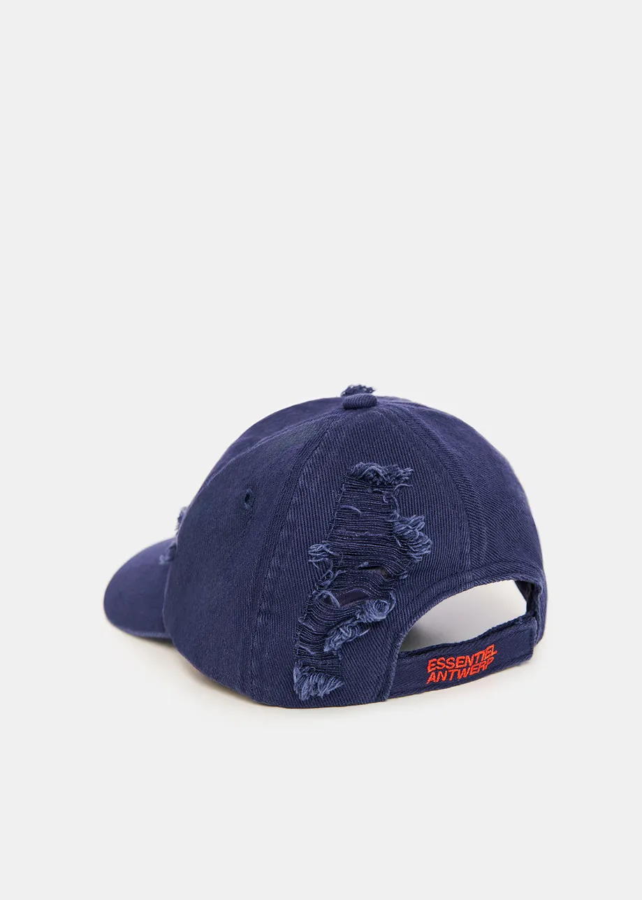 Casquette bleu foncé à broderie