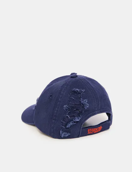 Dark blue embroidered baseball cap