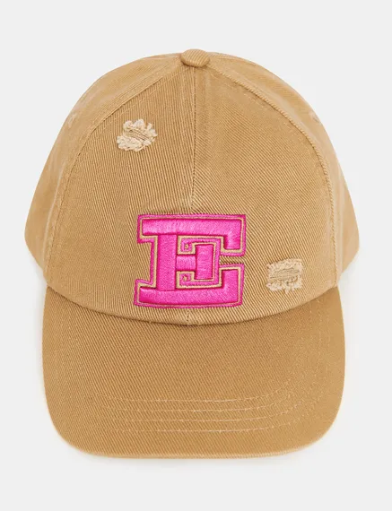 Brown embroidered baseball cap