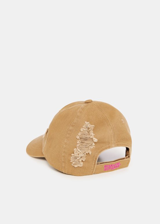 Brown embroidered baseball cap