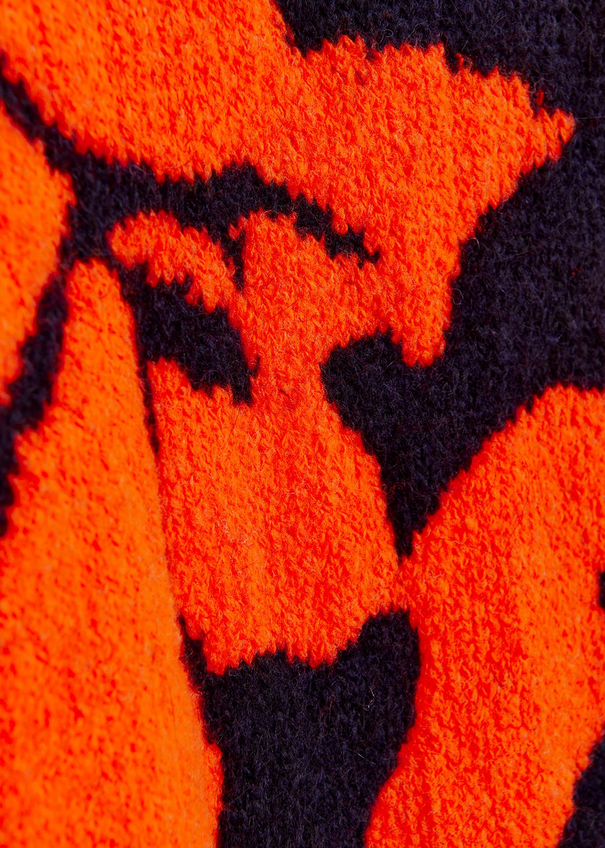 Navy blue and red floral intarsia-knitted sweater | Essentiel