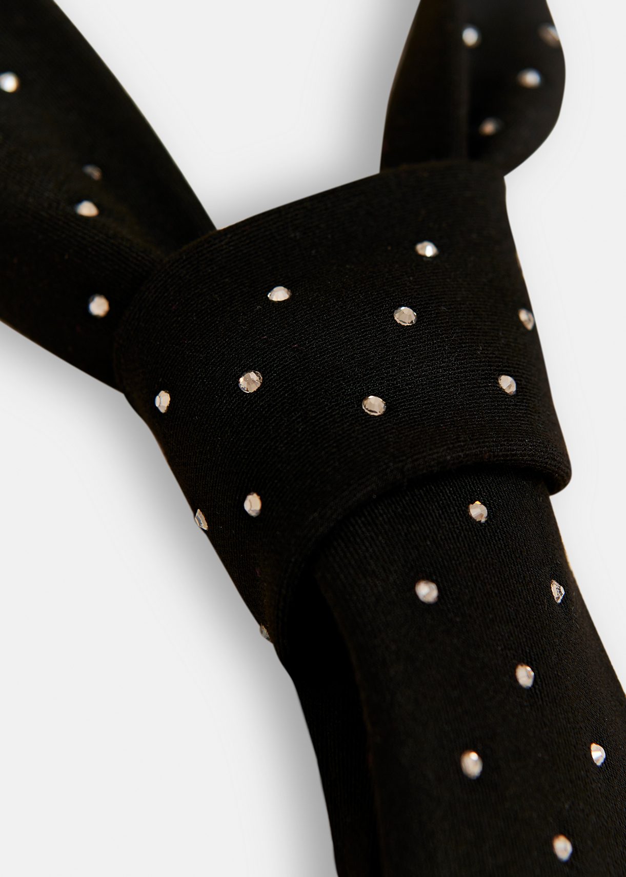 black rhinestone tie
