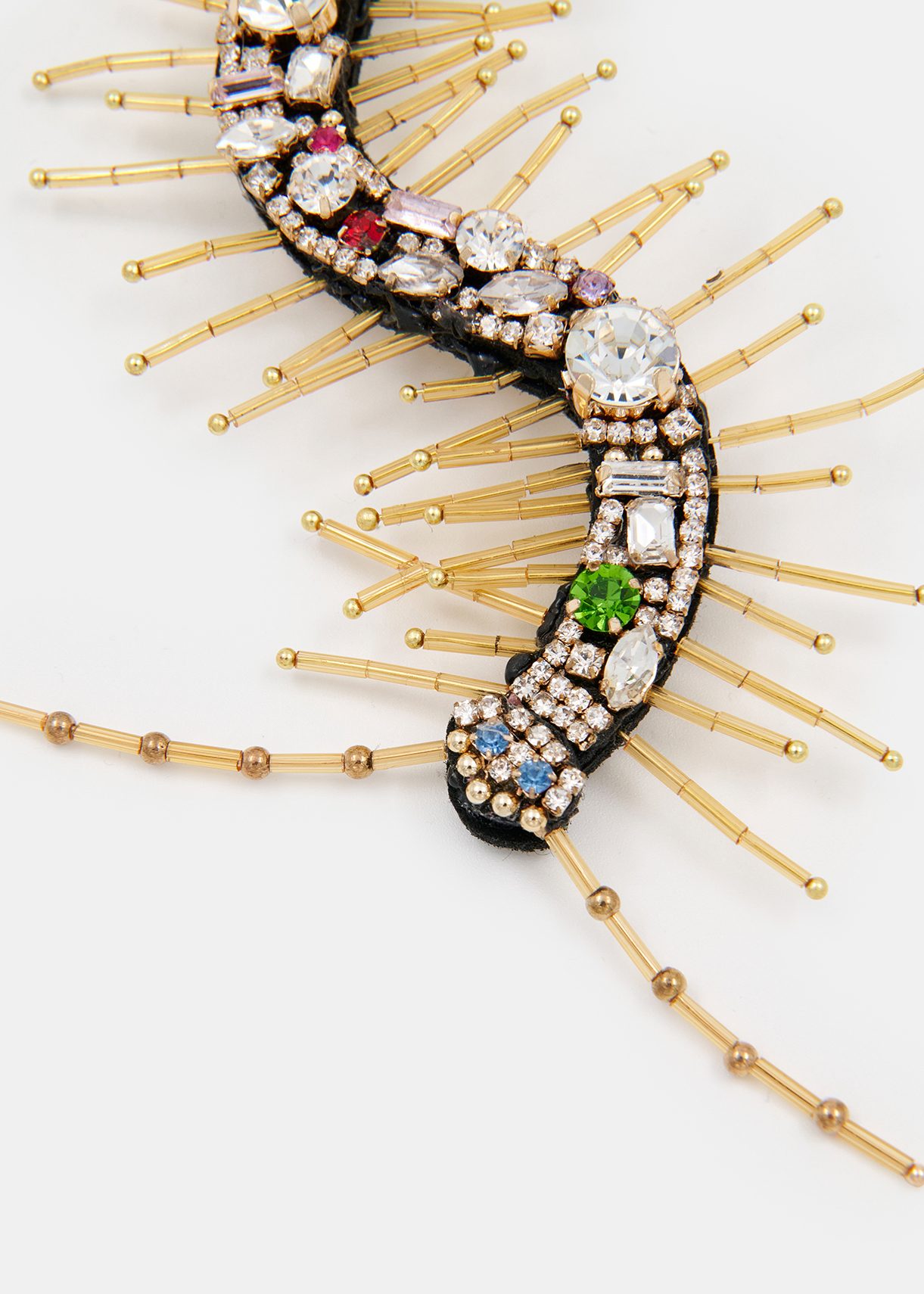 ブローチ・コサージュ [ESSENTIEL ANTWERPILLIGO] Bug Rhinestone Brooch Navy, orange and green rhinestone bug brooch | Essentiel