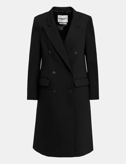 Manteau croisé noir